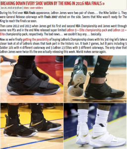 Nike LeBron shoes NBA Finals