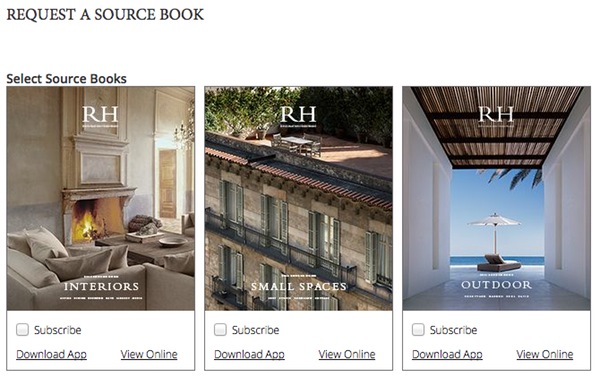 RH's Source Book "Subscribe to" Page