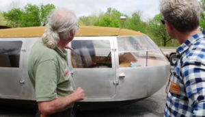 Newly re-created Dymaxion gets a test drive.
