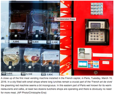 Meat vending machine Paris